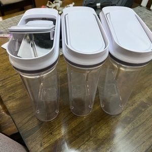 3 Oxo cereal containers